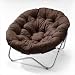 Directions East OVAL-01CO Oval Chair With Cocoa Microfiber - Cocoa