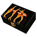 Orchids Lacquer Jewelry Box - Black