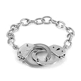 Criss Angel Inspired Jewelry - Handcuff Bracelet - Silver