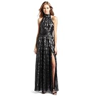 Halston-Heritage Women's Scarf Neck Gown
