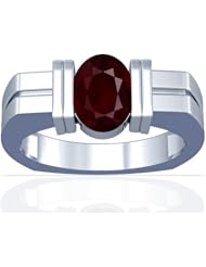 Platinum Oval Cut Ruby Solitaire Ring