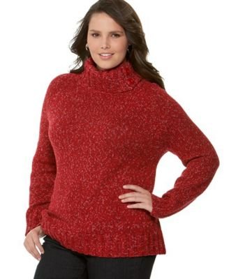 Click here to buy Karen Scott Plus Size Button Turtleneck Sweater by Karen Scott.
