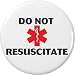 Do Not Resuscitate Medical Alert Symbol 2.25â€ Large Pinback Button Pin