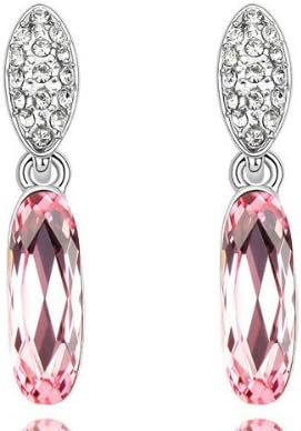 Clero Jewelry Box Made With CrystalElements PinkClear Crystal Stonehenge Stud Women Bridal earring Jewelry EAG2716I premier jewelry earrings