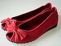 Pumps Sandalen Ballerinas Peep Toes Polka Dots Punkte Rot (S47)