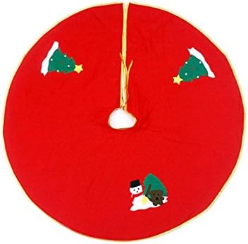 Omall (TM) 2-Pack Gold Lace Santa Tree Skirt for Christmas Tree Decor Ornaments 35.4''