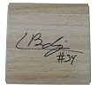 Chase Budinger Autographed 6x6 Parque Floorboard, Houston Rockets, Arizona Wildcats, Proof Photo