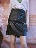 Christian Dior - $2665 New CHRISTIAN DIOR Black Leather Floral Skirt 40 / 8