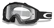 Oakley Proven OTG MX Matte Black Goggles with Clear Lens