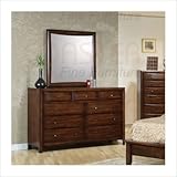 Hillary Dresser and Mirror Set in Walnut