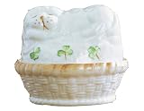 Belleek Shamrock Puppy Trinket Box