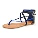 DREAM PAIRS Women’s One Band Ankle Strap Buckle Flat Sandals