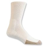 Thor-Lo TX-13 Men's Tennis Crew Socks - White/Tan - 1 pair