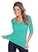 Kavio! Women V Neck 3/4 Sleeve Top