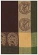 Waffle Weave 100% Cotton Green Horseshoe Dishtowel 18" X 28" Set / 6