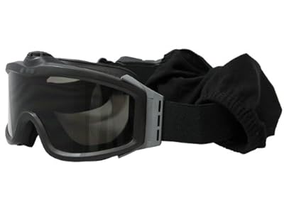 ESSタイプ ファン付ゴーグル スモーク・クリアグラスセット ブラック