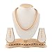 Vaama Designer Handcrafted Embellished Cylindrical Necklace & Earring Set - Pearl