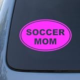 SOCCER MOM - Vinyl Car Decal Sticker #1562 | Vinyl Color: Pink