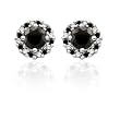10K White Gold 1/2 ct. Black and White Diamond Earrings