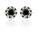 14K White Gold 1 ct. Black and White Diamond Earrings