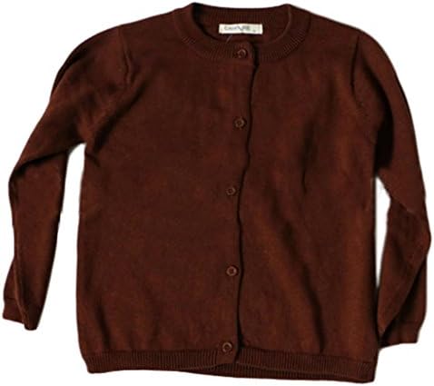 WenVen Baby Boys&Girls Knit Cotton Sweaters Long Sleeve Jacket(Coffee,100)