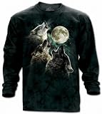 The Mountain Mens Three Wolf Moon Long Sleeve Tee