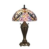 Crystal Peony Table Lamp in Antique Golden Sand