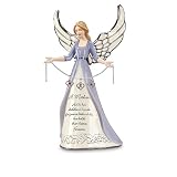 A Mother's Heart Birthstone Charm Angel Figurine: Personalized Gift for Mom by The Bradford Editions