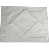 Hemstitched White Placemats - Set of 4