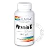 Solaray Vitamin K 100mcg 60 Tablets