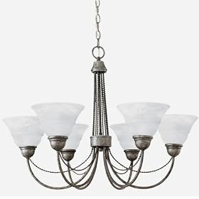 Thomas Lighting Buena Serra Six-Light Shaded Chandelier