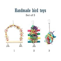 Pet Magasin Set of Three Colorful Bird Toys

