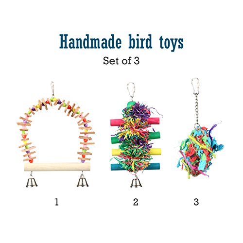 Pet Magasin Set of Three Colorful Bird Toys