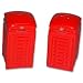TRADITIONAL RED CERAMIC TELEPHONE BOX CRUET SET