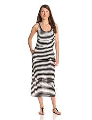 Striped Print Midi Dress 