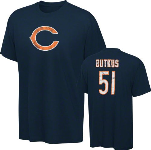 Chicago Bears Youth Navy Reebok Dick Butkus Name & Number T-Shirt