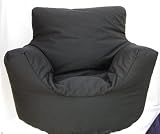 Cotton Black Bean Bag Arm Chair Seat *