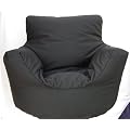 Cotton Black Bean Bag Arm Chair Seat *
