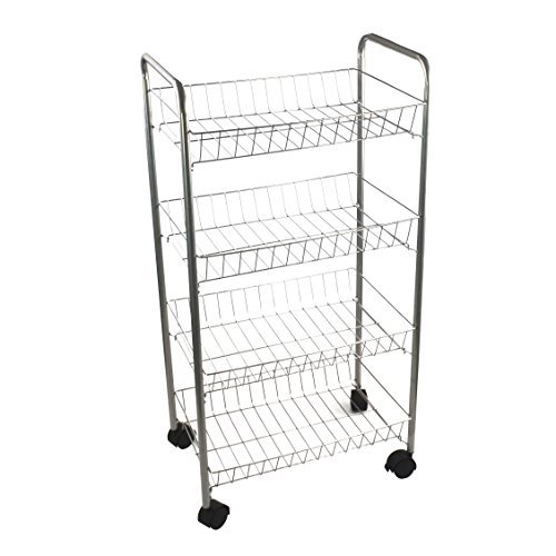Best Deal 3 & 4 Tier Metal Kitchen Storage Trolley Vegetable Fruit Cart