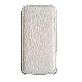 PU Leather Crocodile Pattern Case for iPhone 4 & 4S - White