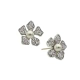 1928 Bridal Swarovski Flower Earrings