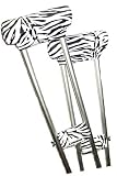 Crutcheze Zebra Underarm Crutch Pad and Hand Grip Covers with Comfortable Padding