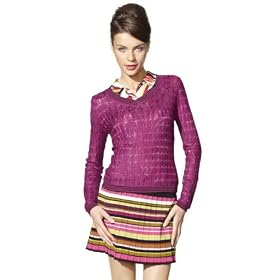 Missoni for Target Women's Purple Passione Pleated Sweater Skirt Size L Large