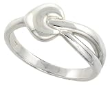 3/8 (10 mm) Sterling Silver High Polished Heart Ring