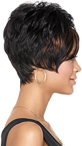 JjYy Women's High Quality Black Short Hair Fashion Wig High-grade Wig Cap