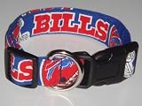 NFL Buffalo Bills Football Dog Collar Blue Medium 1"