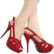 Ignite11 Cutout Slingback High Heel RED