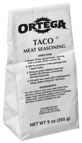 Ortega Taco Seasoning Mix, 9-Ounce Units (Pack of 6)Click here for details .