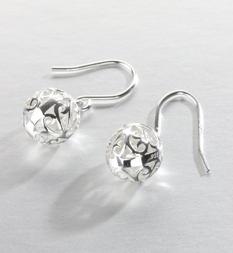 Sterling Silver Filigree Drop Earrings