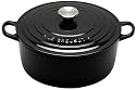 Le Creuset Cast Iron Round Casserole, Onyx, 22 cm